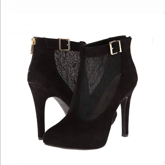Jessica Simpson black lace insert boots - Picture 1 of 8